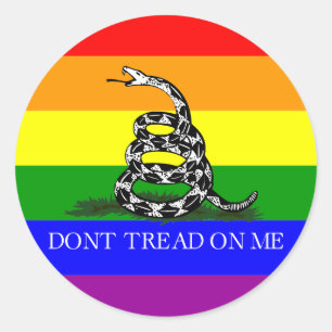 Adesivo Redondo Gadsden LGBT