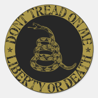 Adesivo Redondo Gadsden Sticker