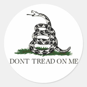 Adesivo Redondo Gadsen Flag, não me penteie, Round Sticker