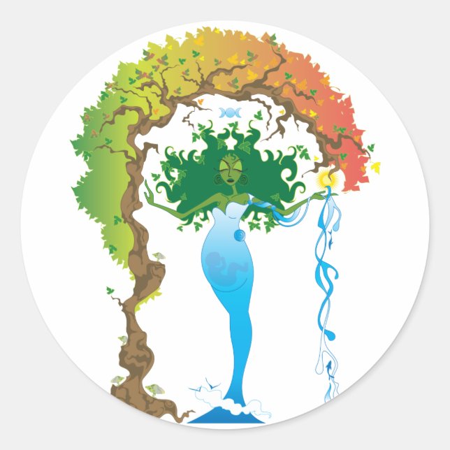 Adesivo Redondo Gaea Stickers (Frente)