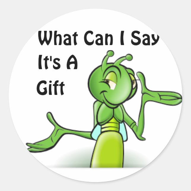 Adesivo Redondo Gafanhoto (Frente)