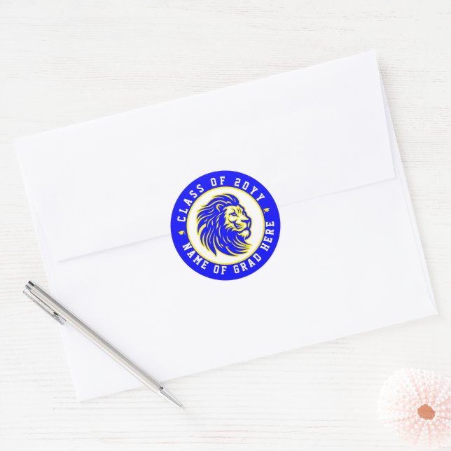Adesivo Redondo Gahanna Lincoln Lions Classe 2024 Envelope Seal (Envelope)