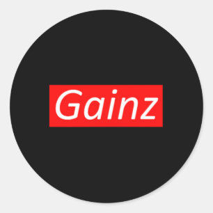 Adesivo Redondo Gainz Bodybuilding Sport Malhação Gift Men Women K
