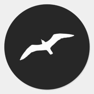 Adesivo Redondo Gaivota branca