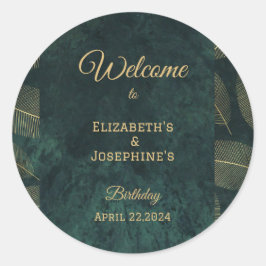 Adesivo Redondo Gala de Aniversário Duplo da Junta Adulta