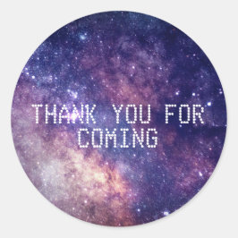 Adesivo Redondo Galáxia Estrelas do Espaço Exterior Starry Obrigad