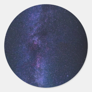 Adesivo Redondo Galáxia Infinita Azul