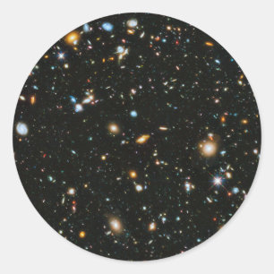 Adesivo Redondo Galáxias do Campo Ultra Profundo do Hubble da NASA