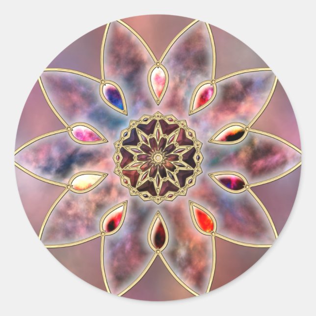 Adesivo Redondo Galáxias Marmoreadas (Frente)