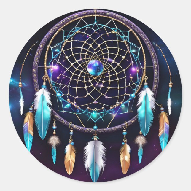 Adesivo Redondo Galaxy Dreamcatcher (Frente)