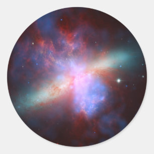 Adesivo Redondo Galaxy M82 Hubble NASA