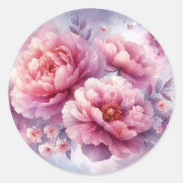 Adesivo Redondo Galaxy Peony Stickers