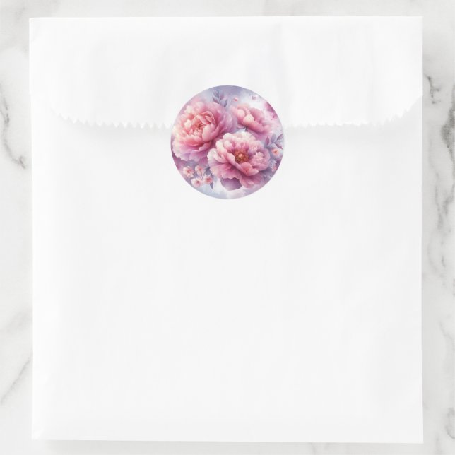 Adesivo Redondo Galaxy Peony Stickers (Bolsa)