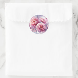 Adesivo Redondo Galaxy Peony Stickers