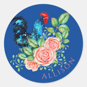 Adesivo Redondo Galeria com Rosas personalizados