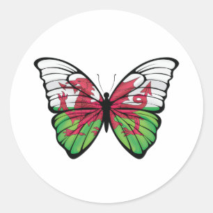 Adesivo Redondo Gales Hypolimnas Butterfly