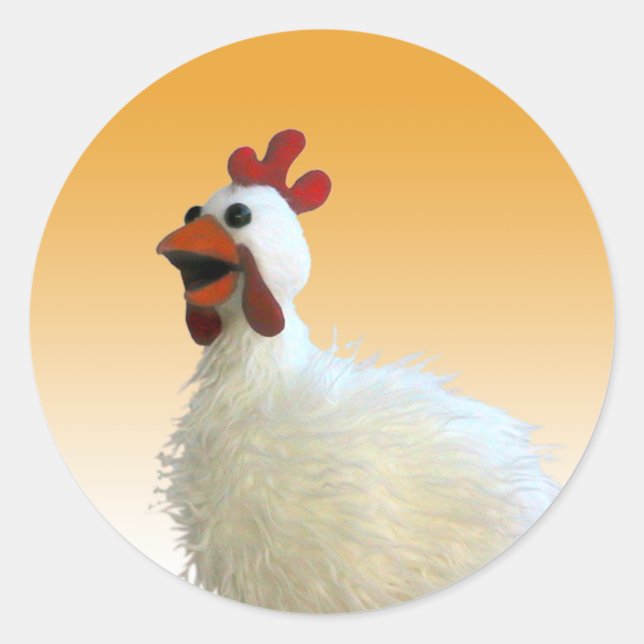 Adesivo Redondo Galinha (Frente)