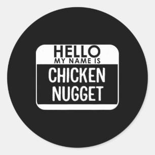 Adesivo Redondo Galinha Nugget Fácil Diversão de Costume de Último