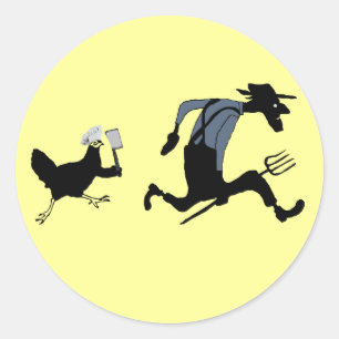 Adesivo Redondo Galinha original