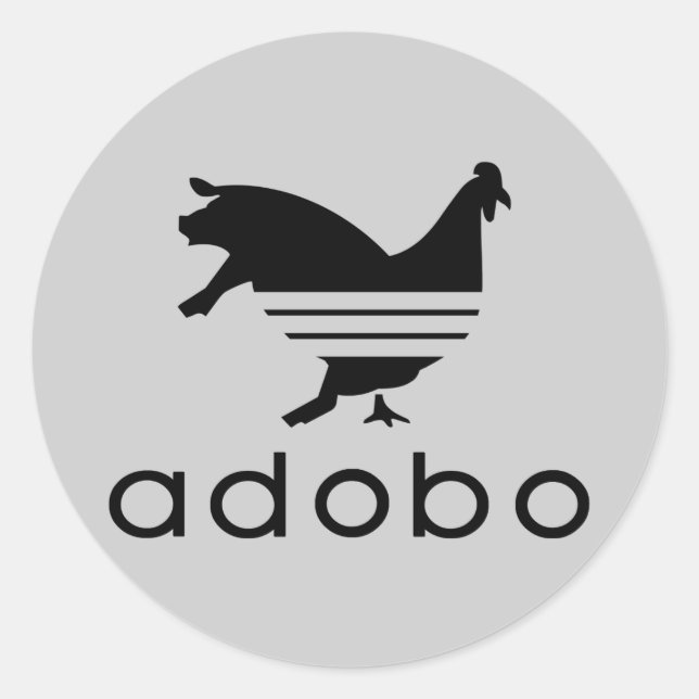 Adesivo Redondo Galinha Pork Adobo (Sticker) (Frente)