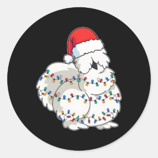 Adesivo Redondo Galinha Silkie Silky