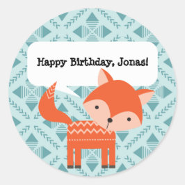 Adesivo Redondo Galinhas De Pavimentos Personalizados De Raposa