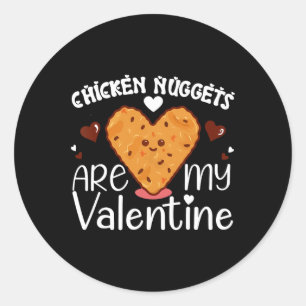 Adesivo Redondo Galinhas Nuggets São Meu Namorados Frango Engraçad