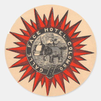 Adesivo Redondo Galle Face Hotel Retro Luzes
