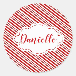 Adesivo Redondo Gama de doces de hortelã-pimenta personalizada