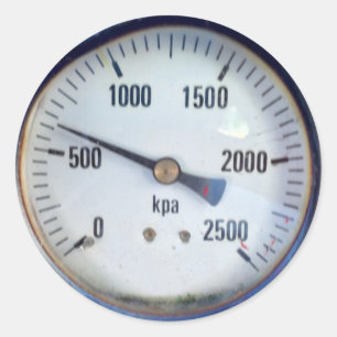 Adesivo Redondo Gama de Pressão Steampunk