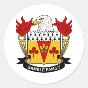 Adesivo Redondo Gamble Family Crest