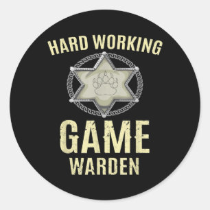 Adesivo Redondo Game Warden Inspired Wildlife Warden Related Game