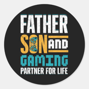 Adesivo Redondo Gamer Bond – Pai e Filho Jogam Juntos