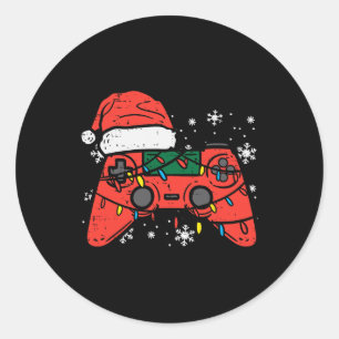 Adesivo Redondo Gamer Controller Xmas Boys Jovens Meninos Me Joven