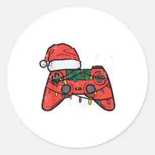 Adesivo Redondo Gamer Controller Xmas Boys Jovens Meninos Me Joven