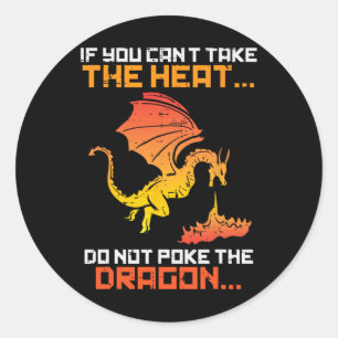 Adesivo Redondo Gamer De Rpg Você Não Aguenta O Calor Camiseta Div