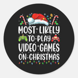 Adesivo Redondo Gamer Divertido Mais Propenso a Jogar Video Games
