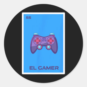 Adesivo Redondo Gamer Gaming Mexicano Video Game Controller Gamepa