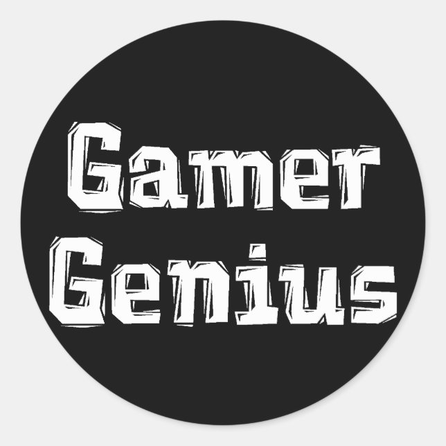 Adesivo Redondo Gamer Genius (Frente)