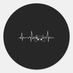 Adesivo Redondo Gamer Heartbeat Encantado Jogo Jogo Jogo Jogo Pres