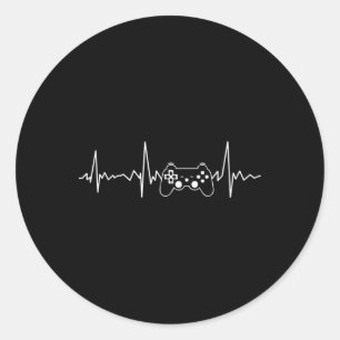 Adesivo Redondo Gamer Heartbeat Encantado Jogo Jogo Jogo Jogo Pres