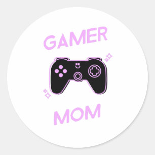 Adesivo Redondo Gamer Mãe - Mães Que Adoram Videos games