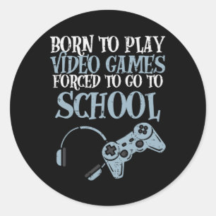 Adesivo Redondo Gamer Nato Jogar Video Game Diversão Jogos Homens