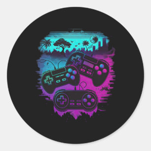 Adesivo Redondo Gamer Video Game Controller 15