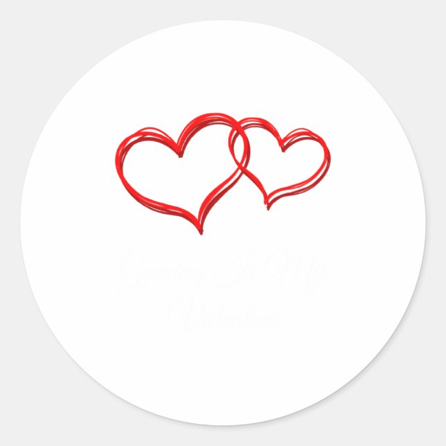 Adesivo Redondo Gaming Is My Valentine Valentines Day Humor 1 _1  (Frente)