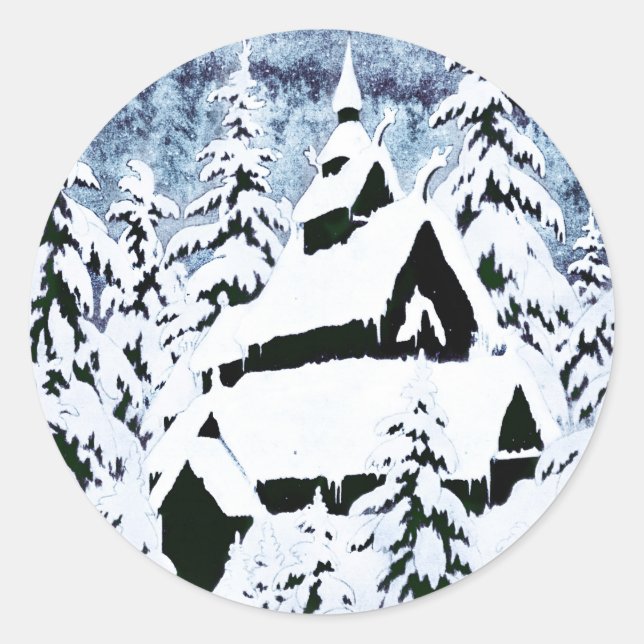 Adesivo Redondo gamle-kirke-den (1) (Frente)