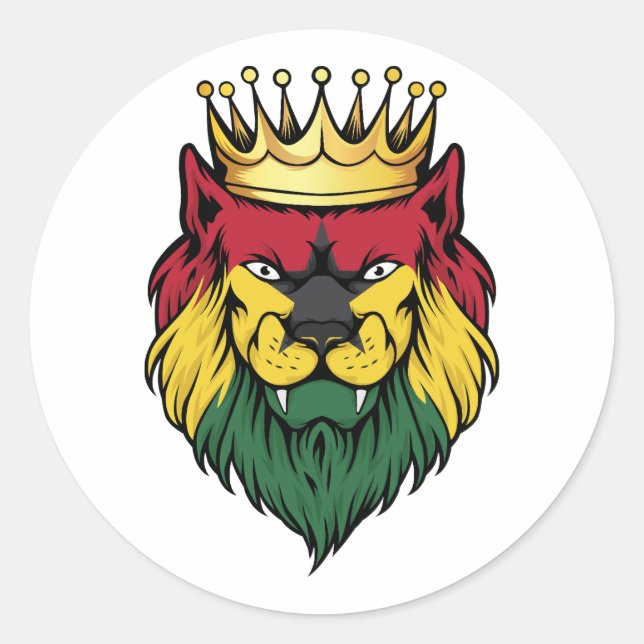 Adesivo Redondo Gana Lion King Flag (Frente)