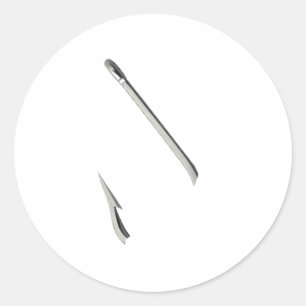 Adesivo Redondo Gancho de peixes do Flotsam