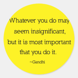 Adesivo Redondo Gandhi Quote Stickers