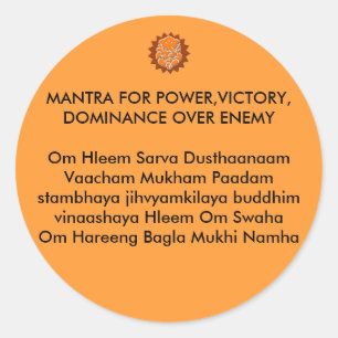 Adesivo Redondo ganesh, MANTRA PARA PODER, VITÓRIA, DOMINÂNCIA SOB